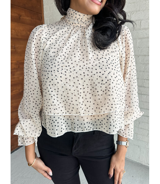 POLKA RIBBON BLOUSE