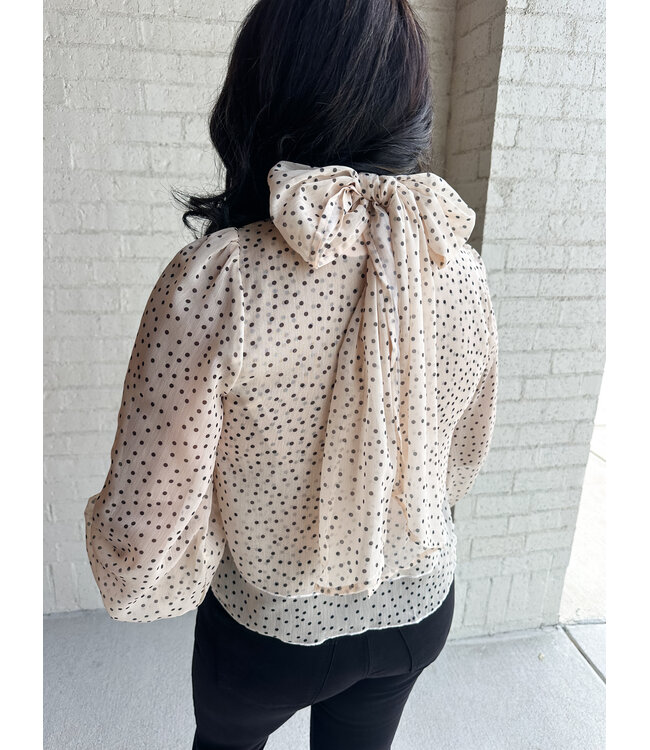 POLKA RIBBON BLOUSE