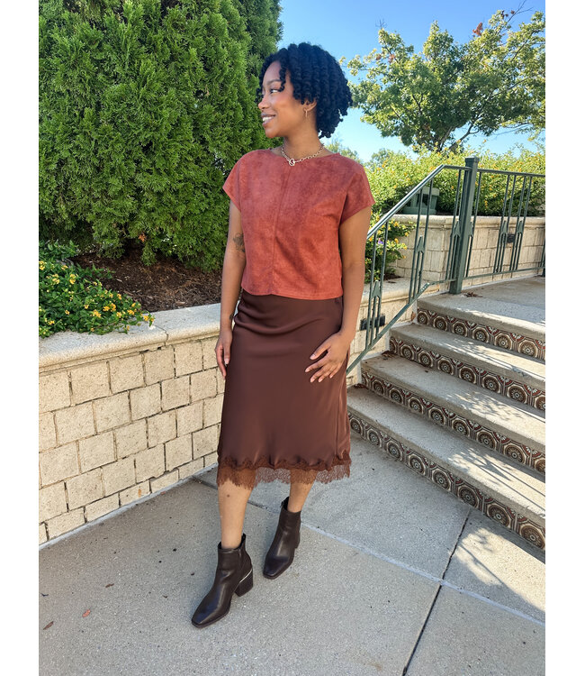 SUEDED BOXY TOP