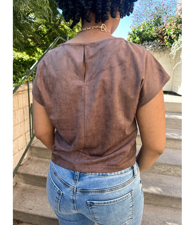 SUEDED BOXY TOP