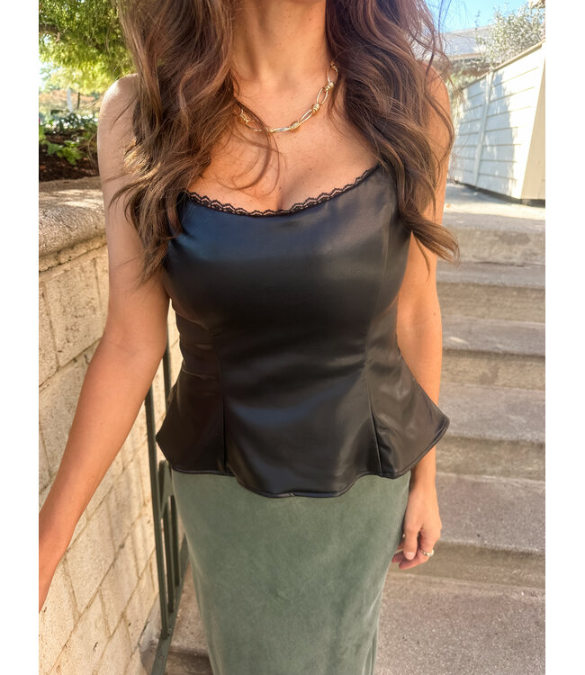 STACY PEPLUM TOP