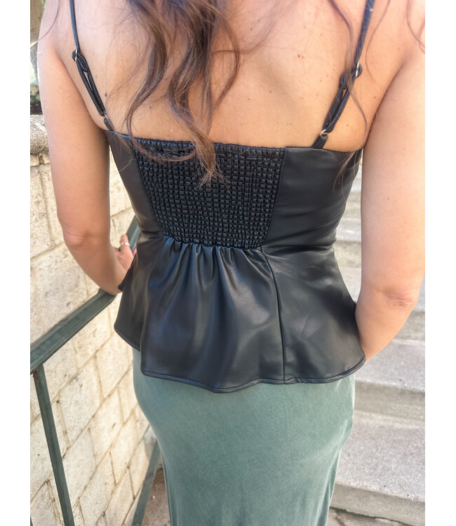 STACY PEPLUM TOP