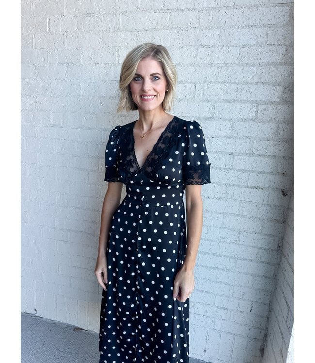 POLKA LACE MIDI