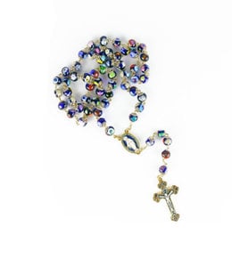 Blue Murano Glass Rosary
