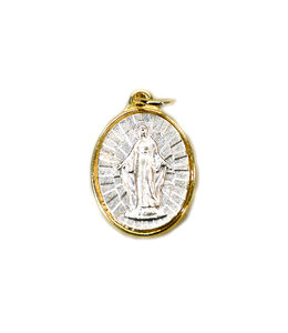 Médaille Vierge Miraculeuse (couleur argent sur or)