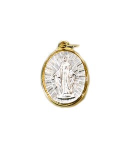 Miraculous medal (silver on gold color)