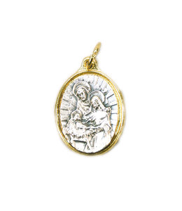 Medal of the Holy Family (silver on gold color)