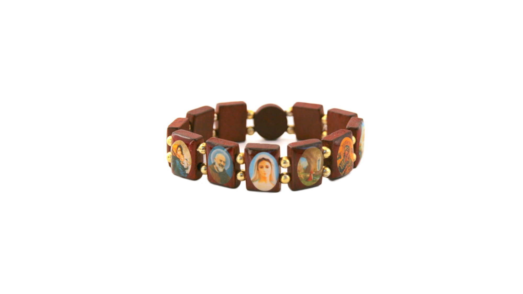 Wooden saint bracelets outlet