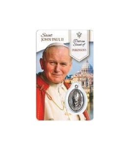 Medal card of Saint John Paul II (french)