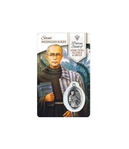 Medal card Saint Maximillian Kolbe (french)