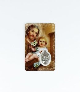 Saint Joseph medal and card
