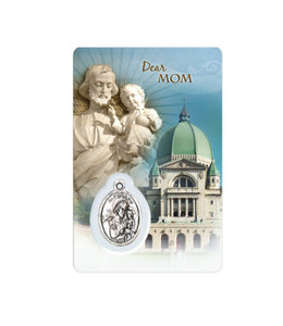 Carte médaille famille Oratoire et Saint Joseph (Anglais)