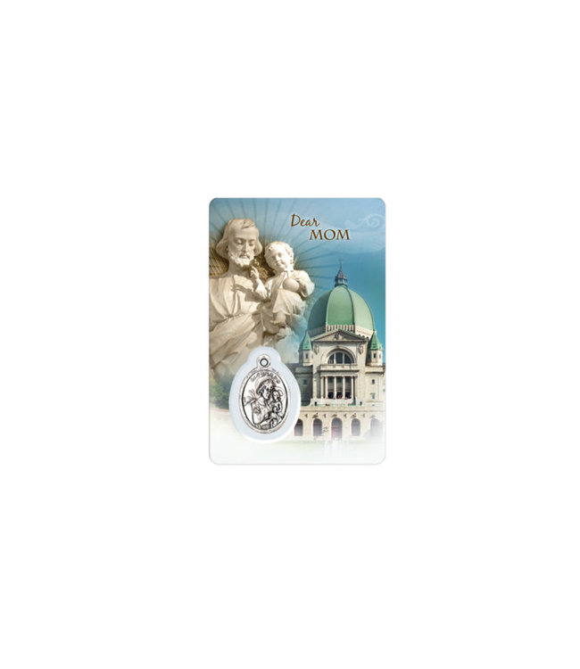 Carte médaille famille Oratoire et Saint Joseph (Anglais)