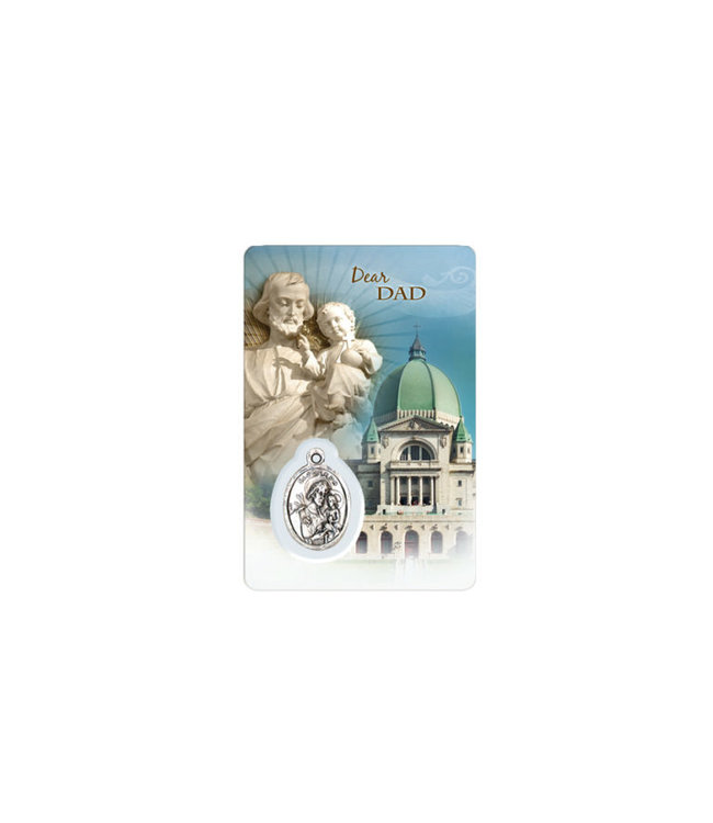 Carte médaille famille Oratoire et Saint Joseph (Anglais)