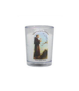 Chandelles Tradition / Tradition Candles Saint Francis of Assisi votive candle (french)