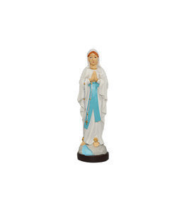 Statue N.-D. de Lourdes résine couleur sur base (16cm)