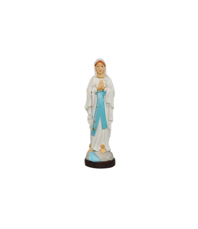 Our Lady of Lourdes color resin statue (16cm)