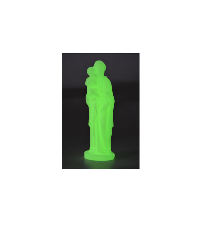 Statue Saint Joseph et l'Enfant,  phosphorescente (15,5cm)
