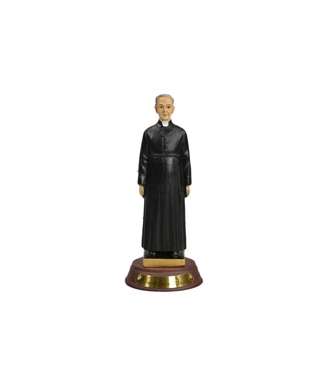 Saint Brother Andre statue on base with inscription (12cm)