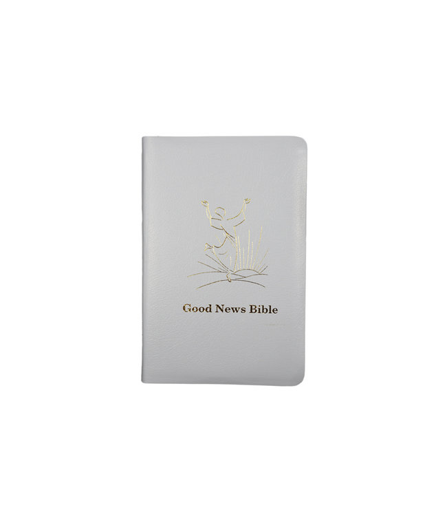 Société Biblique / Bible Society Good News Bible ,  Couverture simili cuir blanc tranche dorée (anglais)