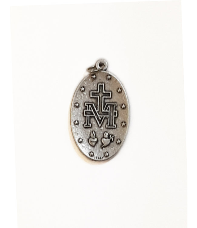 Large Miraculous Medal with blue enamel