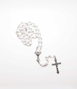 First communion rosary : white