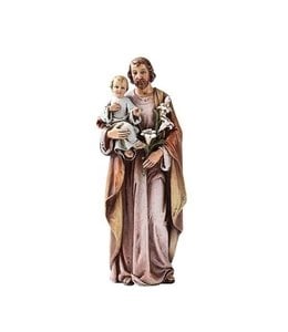 Joseph's Studio / Roman Statue Saint Joseph lilas et brun (16cm)