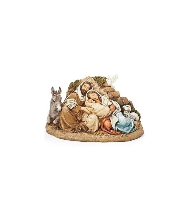 Joseph's Studio / Roman Restful Holy Family resin  statue (15cm)