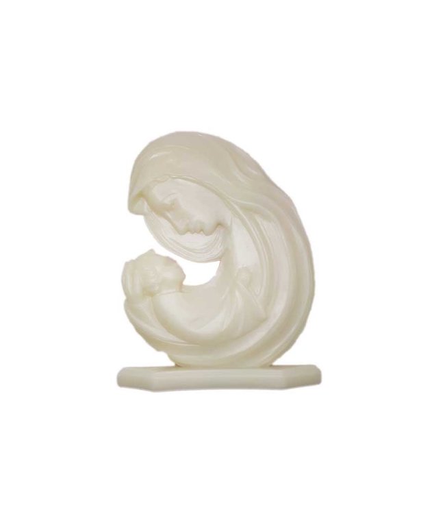 Phosphorescent Virgin Mary statue profile view (12cm)