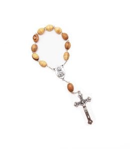 Olive wood decade rosary