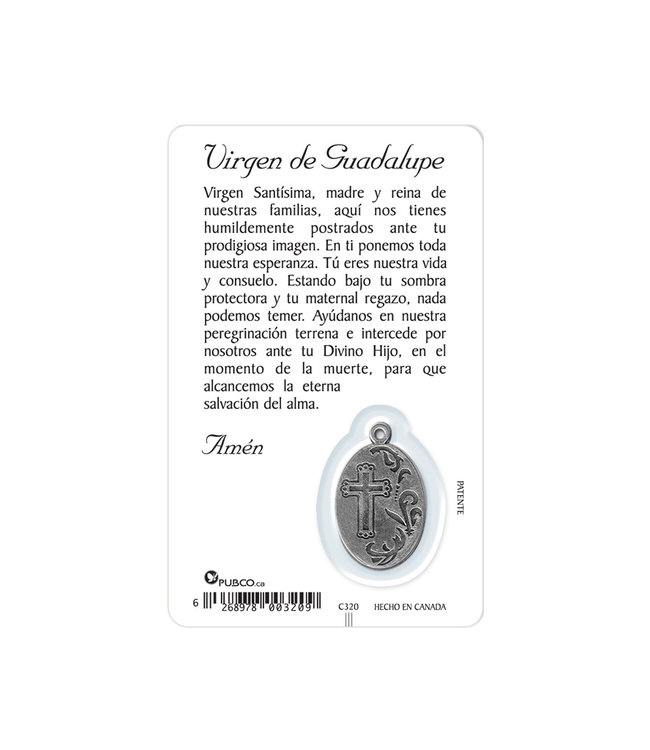 Medal Card : Virgen de Guadalupe (spanish)