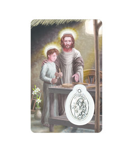 Carte médaille saint Joseph travailleur