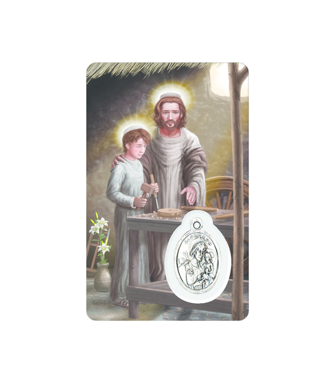 Medal Card : Saint Joseph the Worker (french)