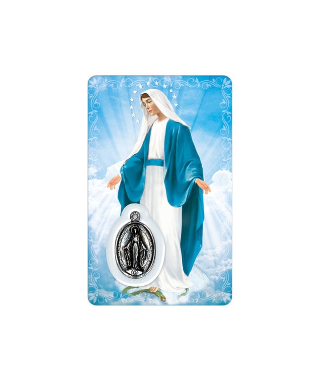 Medal card : Miraculous Virgin Mary (french)