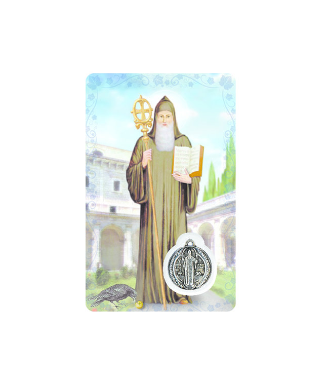 Medal card : Saint Benedict (french)