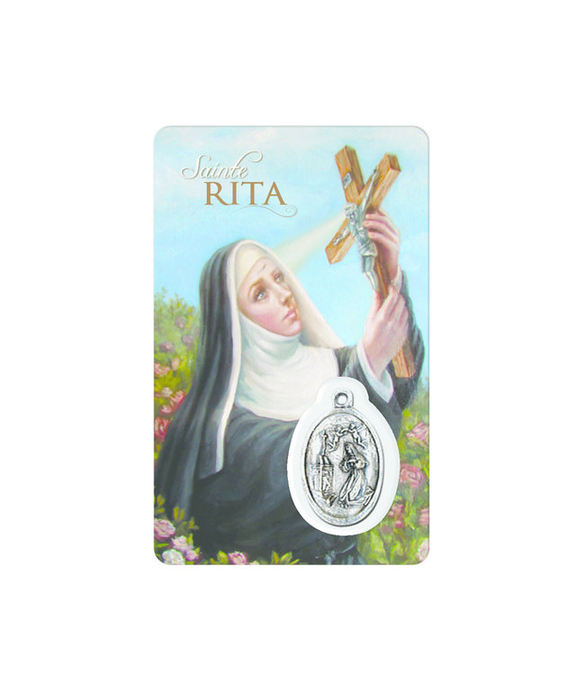 Medal Card : Saint Rita (french)