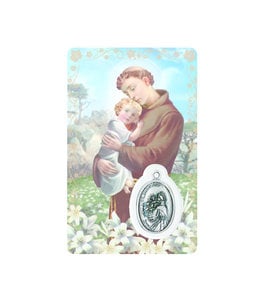 Medal card : Saint Anthony (french)