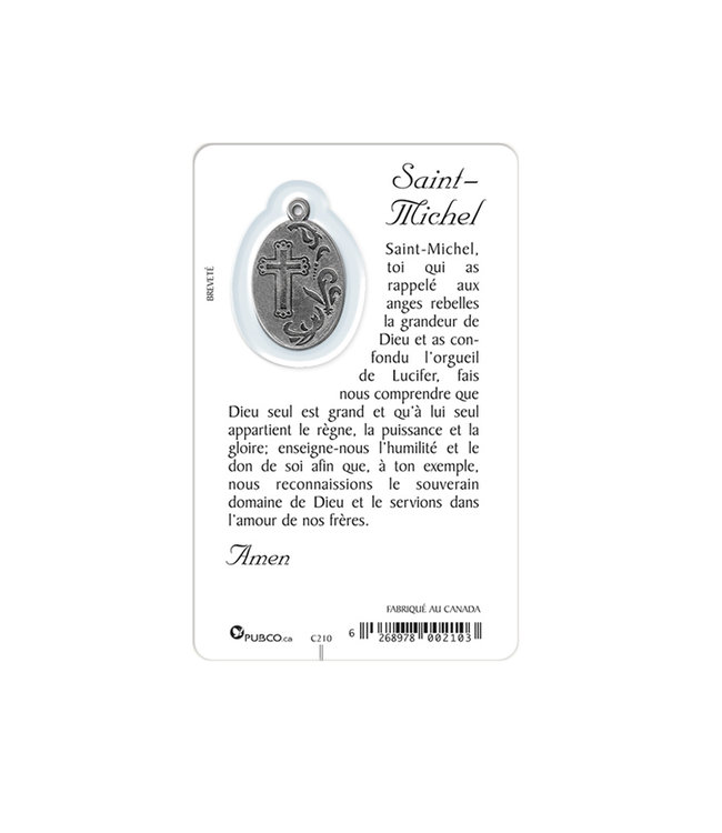 Medal card : Archangel Saint Michael (french)