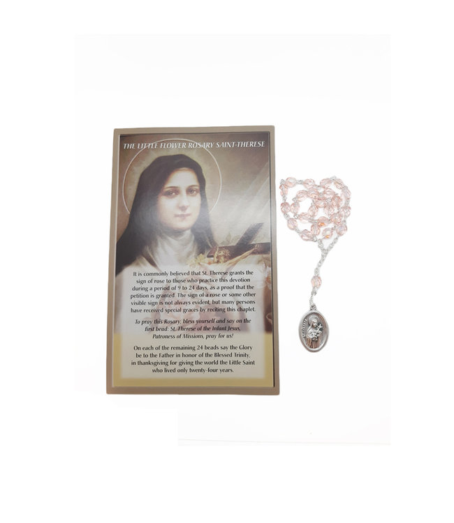Saint Theresa chaplet and prayer in 3 languages