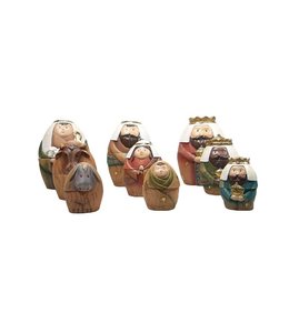 Nesting doll style Nativity scene (9 pcs)