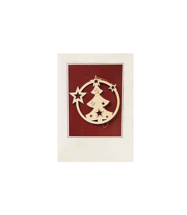 Christmas card with a wooden ornament (7 models)