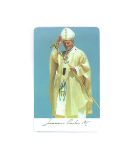 Carte avec prière en anglais, Jean-Paul II