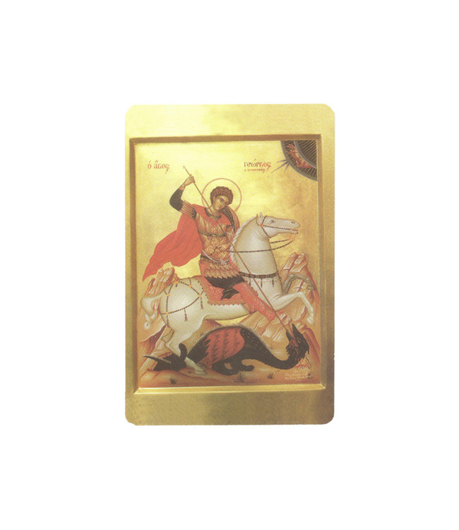 Saint Georges and the dragon prayer card