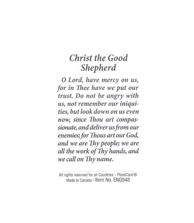 Good Shepherd icon prayer card