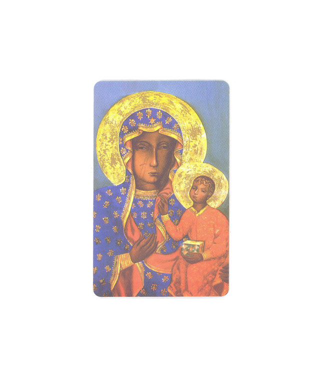 Our Lady of Czestochowa prayer card