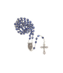 Blue Stone Finish Rosary - Our Lady of Fatima