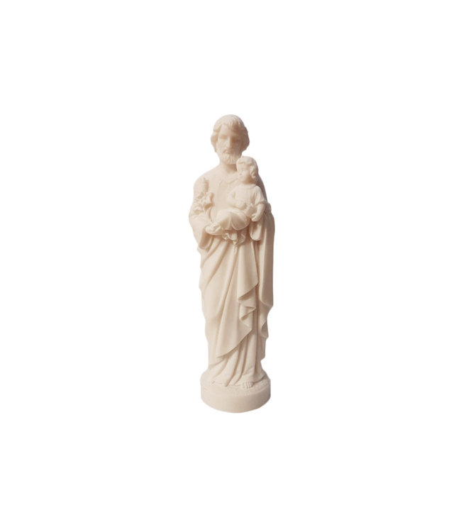 Statue Saint Joseph albâtre blanc - 17cm