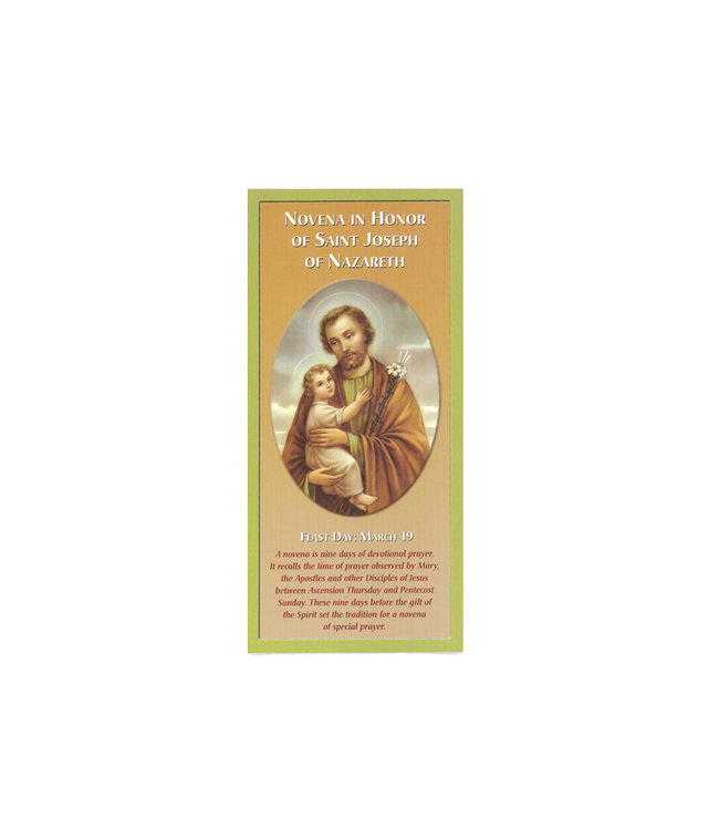 Novena in Honor of Saint Joseph of Nazareth (feuillet en anglais)