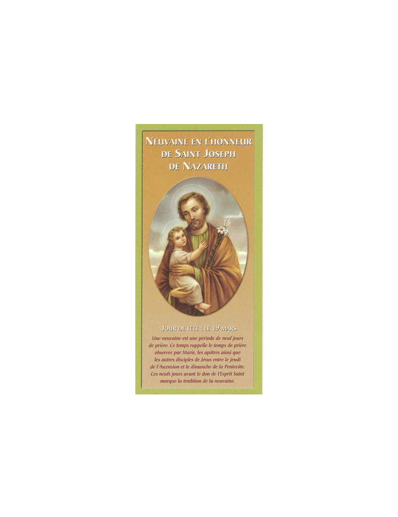Neuvaine en l'honneur de saint Joseph (feuillet) L'Oratoire SaintJoseph