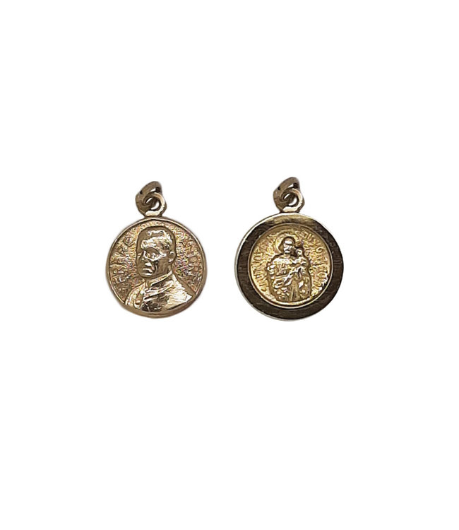 Saint Brother André / Saint Joseph medal, 10k gold (15mm)